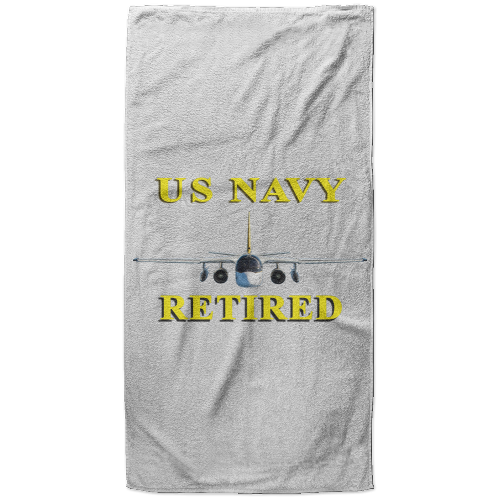 Navy Retired 2 Beach Towel - 37x74