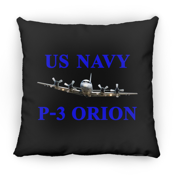 US Navy P-3 1 Pillow - Square - 18x18