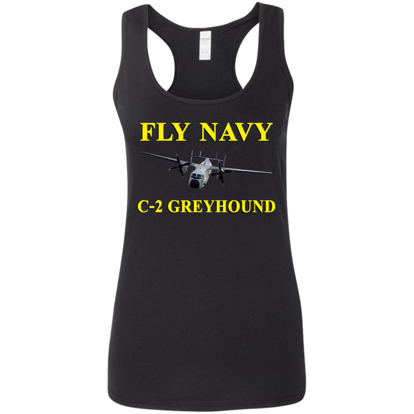 Fly Navy C-2 3 Ladies' Softstyle Racerback Tank