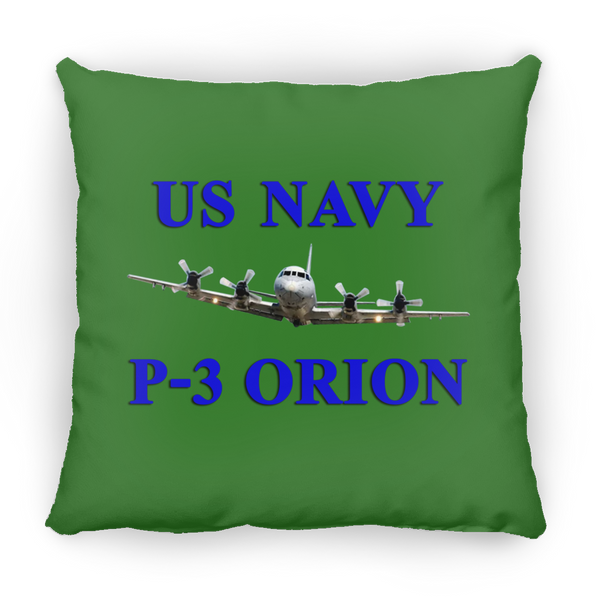 US Navy P-3 1 Pillow - Square - 14x14