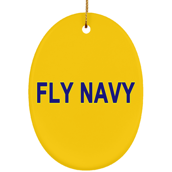 Fly Navy 2 Ornament - Oval