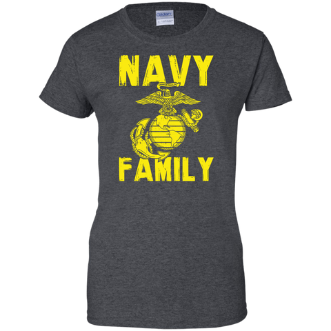 Navy Family Semper Fi Ladies' Cotton T-Shirt