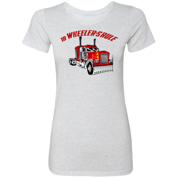 Trucker 18 Wheeler 1 Ladies' Triblend T-Shirt