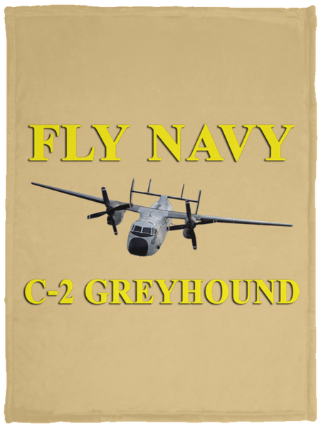 Fly Navy C-2 3 Blanket - Cozy Plush Fleece Blanket - 30x40