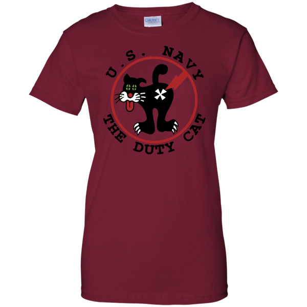 Duty Cat 4 Ladies Custom Cotton T-Shirt