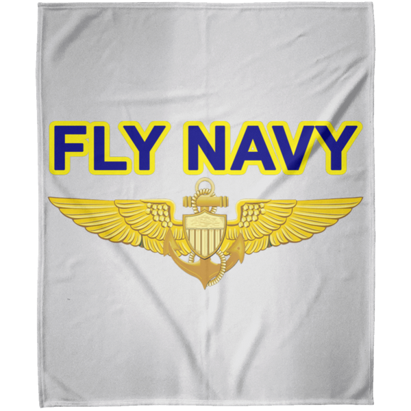 Fly Navy Aviator Blanket - Arctic Fleece Blanket 50x60