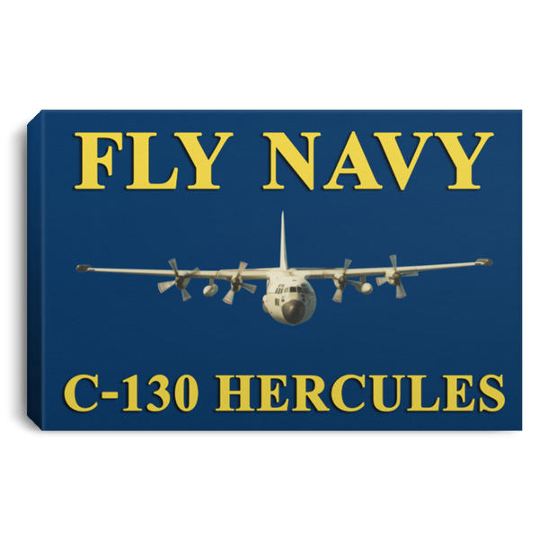 Fly Navy C-130 3 Canvas -  Landscape .75in Frame