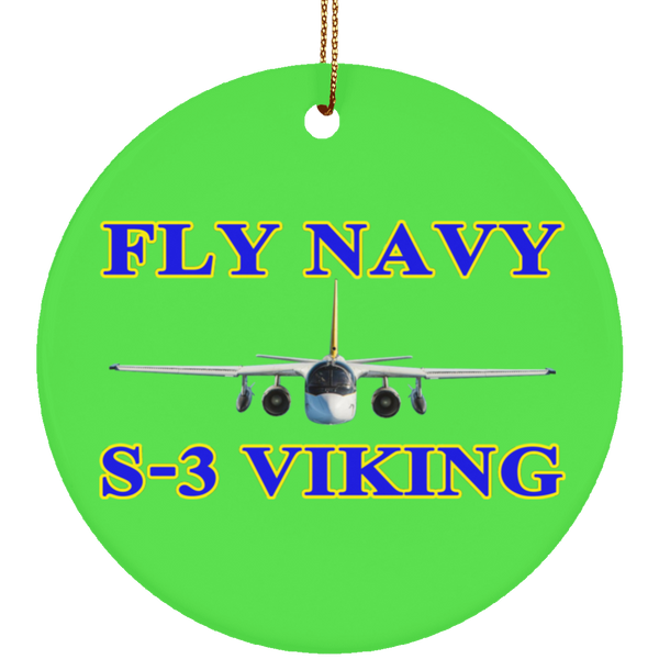 Fly Navy S-3 1 Ornament – Circle