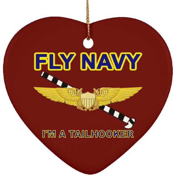 Fly Navy Tailhooker 3 Ornament - Heart