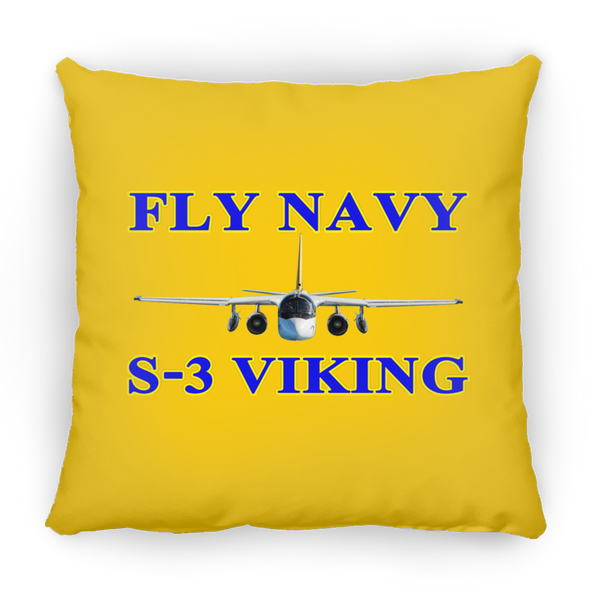 Fly Navy S-3 1 Pillow - Square - 14x14