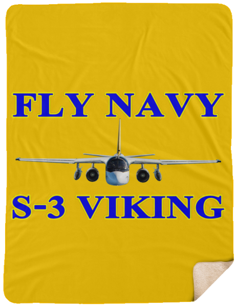 Fly Navy S-3 1 Blanket - Fleece Sherpa Extra Large