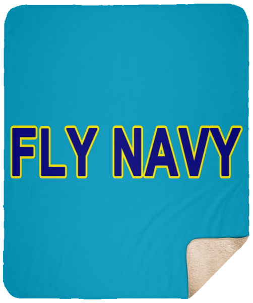 Fly Navy 2 Blanket - Sherpa 50x60