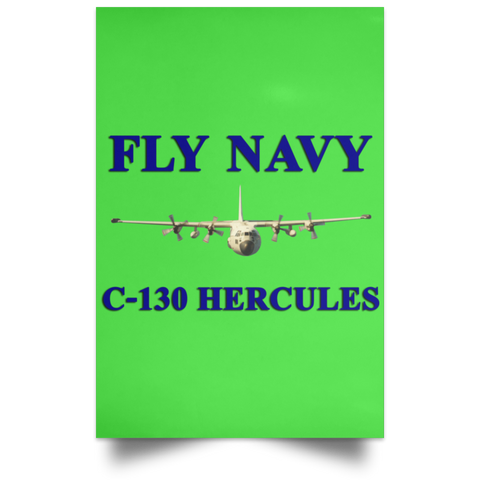 Fly Navy C-130 1 Poster - Portrait