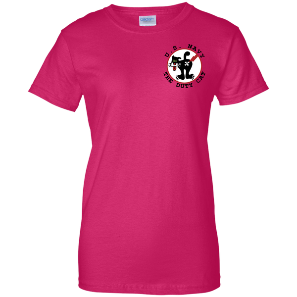 Duty Cat 2a Ladies Custom Cotton T-Shirt