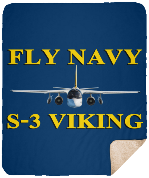 Fly Navy S-3 3 Blanket - Fleece Sherpa Large