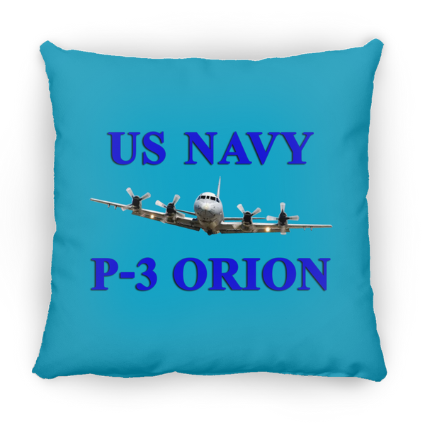 US Navy P-3 1 Pillow - Square - 18x18