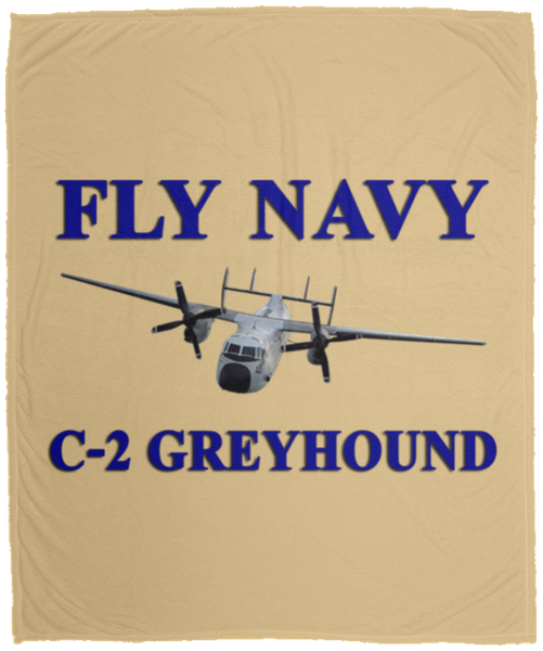 Fly Navy C-2 1 Blanket - Cozy Plush Fleece Blanket - 50x60