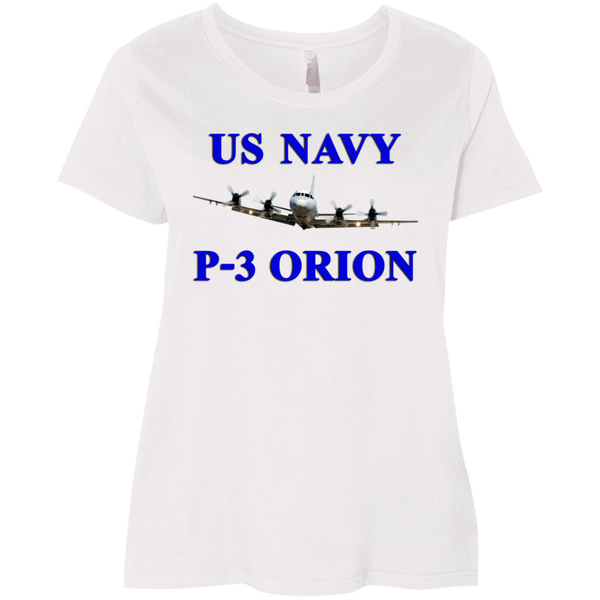 US Navy P-3 1 Ladies' Curvy T-Shirt