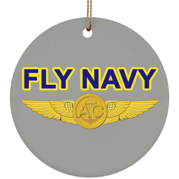 Fly Navy Aircrew Ornament - Circle