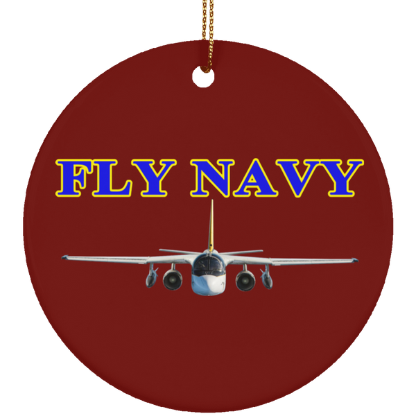 Fly Navy S-3 2 Ornament – Circle