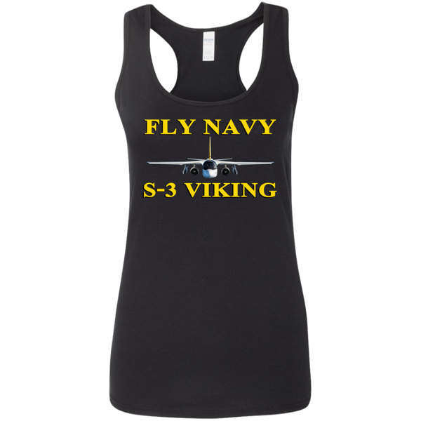 Fly Navy S-3 3 Ladies' Softstyle Racerback Tank