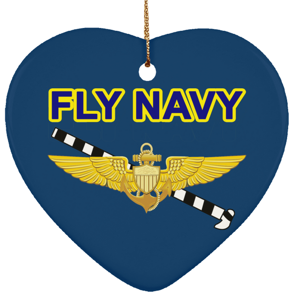 Fly Navy Tailhook 1 Ornament - Heart