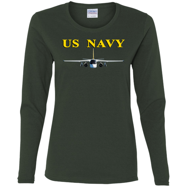 US Navy S-3 4 Ladies' Cotton LS T-Shirt