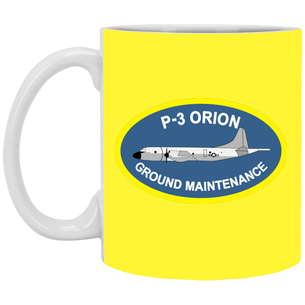 P-3 Orion 4 Ground Maint White Mug - 11oz