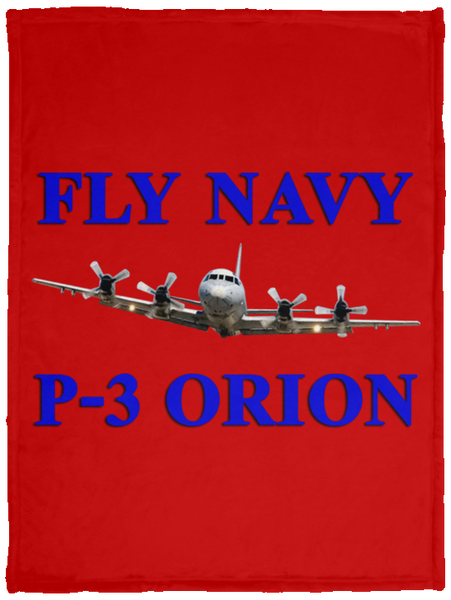 Fly Navy P-3 1 Blanket - Cozy Plush Fleece Blanket - 30x40