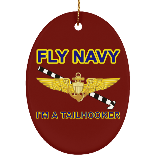 Fly Navy Tailhooker Ornament - Oval