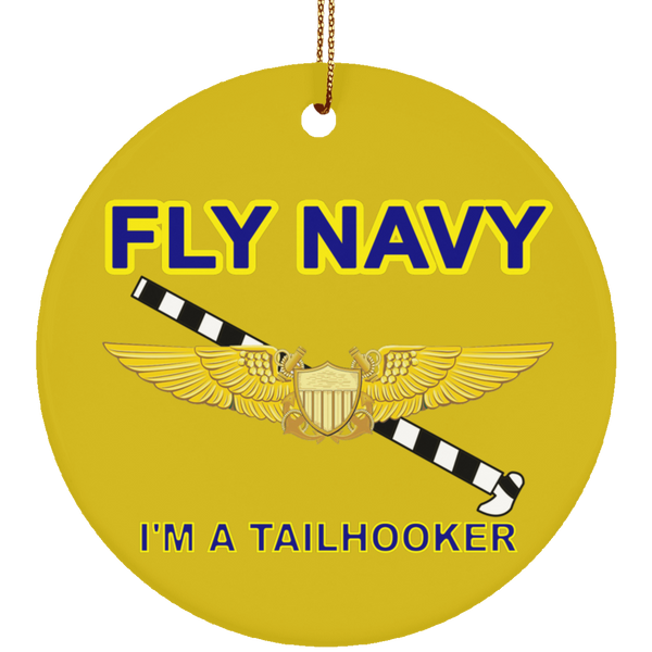 Fly Navy Tailhooker 3 Ornament - Circle