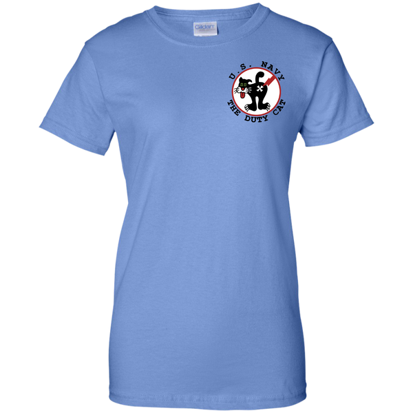 Duty Cat 2a Ladies Custom Cotton T-Shirt