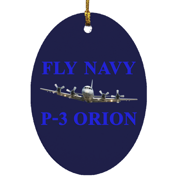 Fly Navy P-3 1 Ornament - Oval