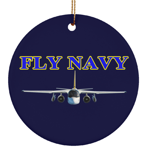 Fly Navy S-3 2 Ornament – Circle