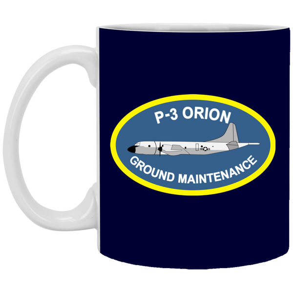 P-3 Orion 4 Ground Maint White Mug - 11oz