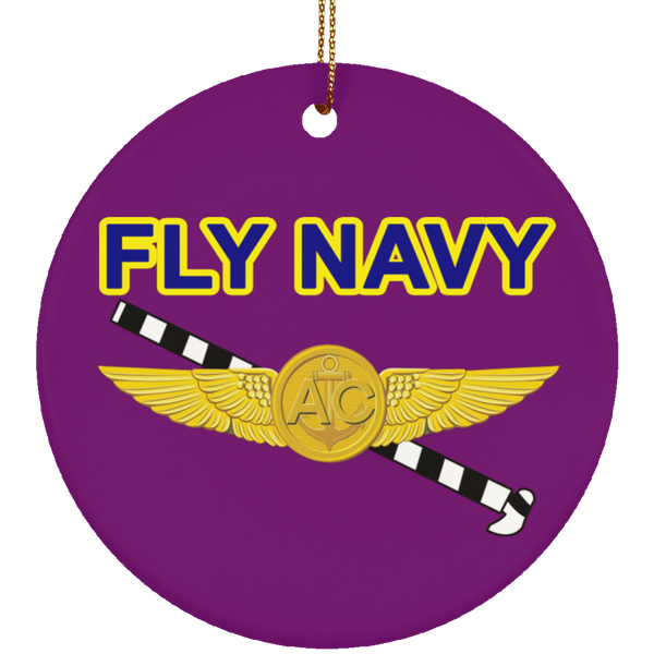 Fly Navy Tailhook 2 Ornament - Circle