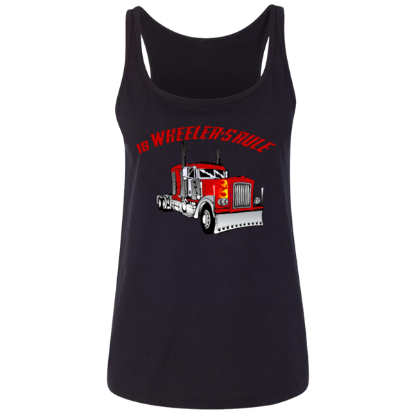 Trucker 18 Wheeler 1 Ladies' Relaxed Jersey Tank