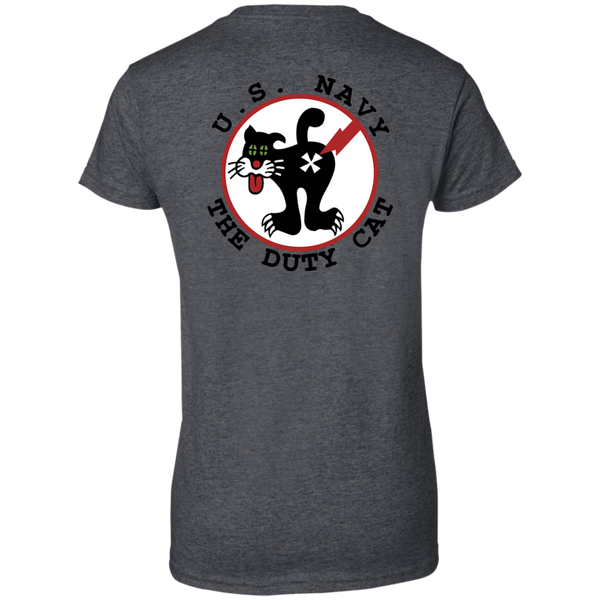 Duty Cat 2a Ladies Custom Cotton T-Shirt