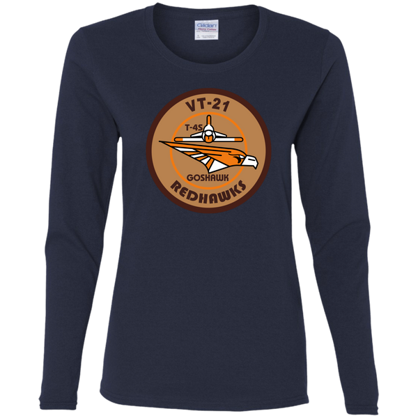 VT 21 9 Ladies' Cotton LS T-Shirt