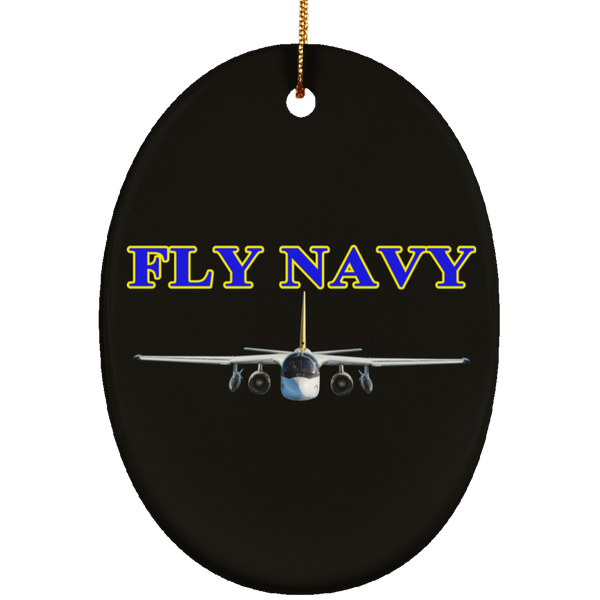 Fly Navy S-3 2 Ornament - Oval