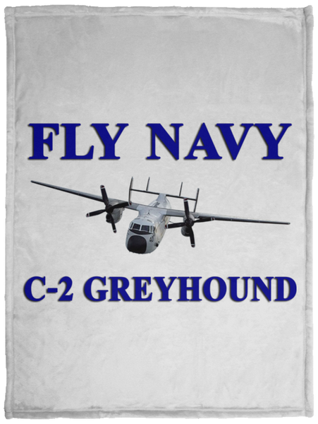 Fly Navy C-2 1 Blanket - Cozy Plush Fleece Blanket - 30x40