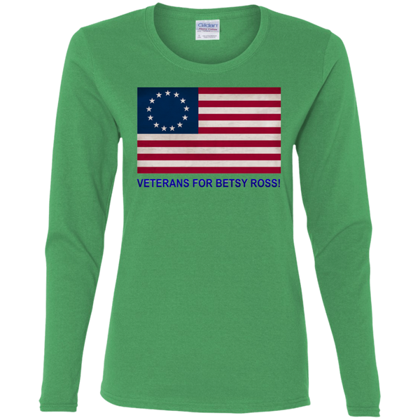 Betsy Ross Vets 1 Ladies' Cotton LS T-Shirt