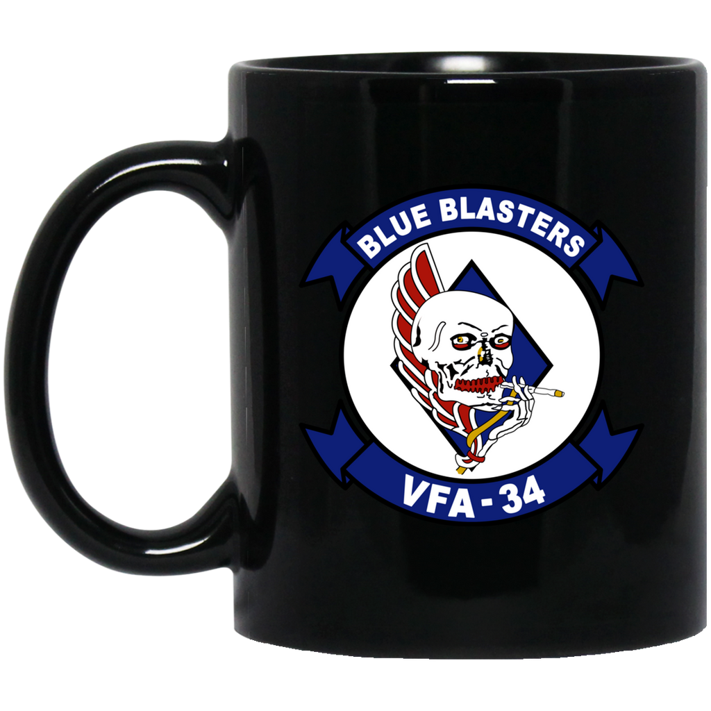 VFA 34 1 Black Mug - 11oz