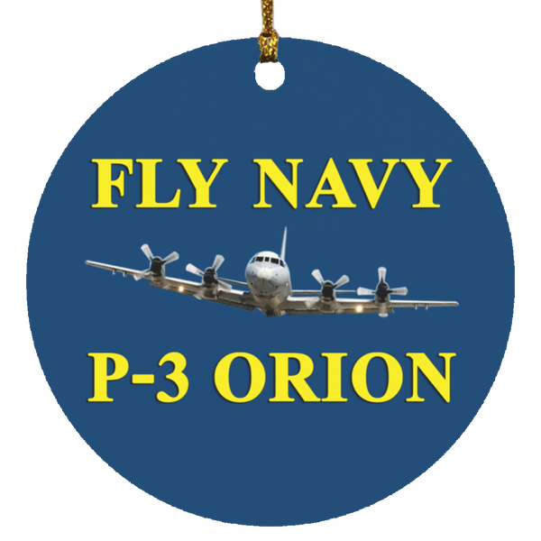 Fly Navy P-3 3 Ornament - Circle