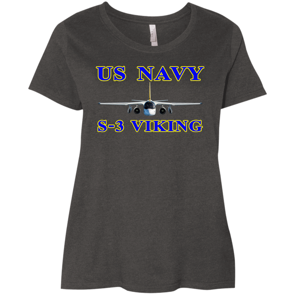 US Navy S-3 1 Ladies' Curvy T-Shirt