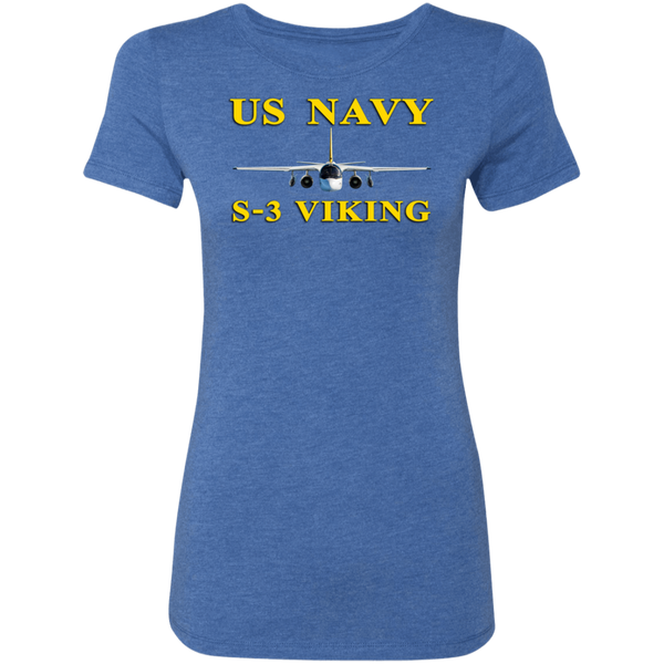 US Navy S-3 3 Ladies' Triblend T-Shirt