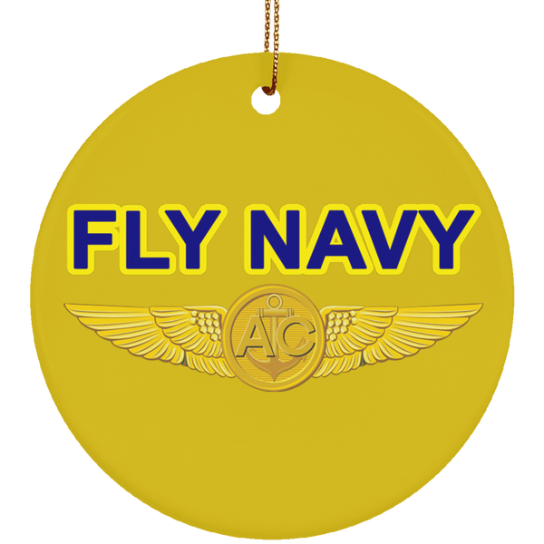 Fly Navy Aircrew Ornament - Circle