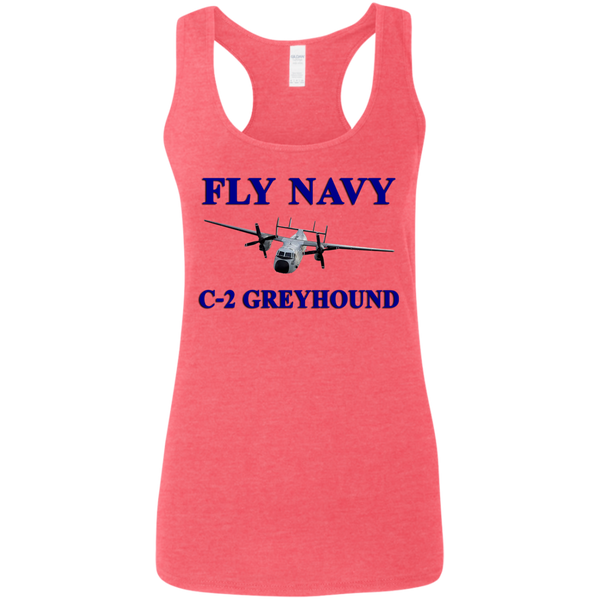 Fly Navy C-2 1 Ladies' Softstyle Racerback Tank