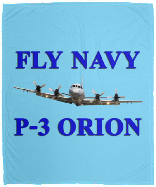 Fly Navy P-3 1 Blanket - Cozy Plush Fleece Blanket - 50x60