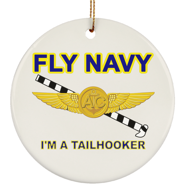 Fly Navy Tailhooker 2 Ornament - Circle